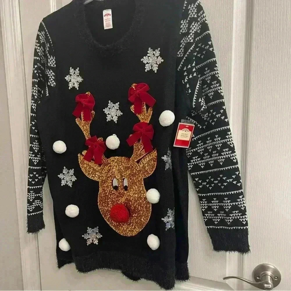 Rudolph the Red-Nosed Reindeer Christmas Sweater - Picture 3 of 11